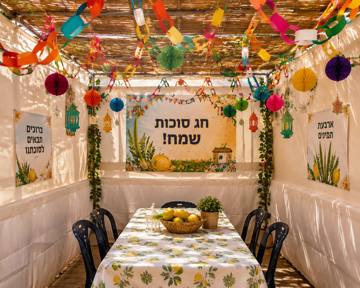 קישוטים לסוכה שיעניקו לסוכה מראה חגיגי ומיוחד